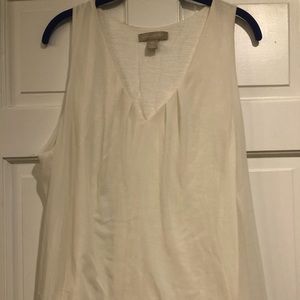 Banana Republic cream v-neck blouse, XL